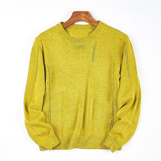 Korean style round neck sweater for women 3.11H81954 spring and autumn fashionable versatile thin long-sleeved base sweater 
Korean style round neck sweater for women 3.11H81954 spring and autumn fashionable versatile thin long-sleeved base sweater