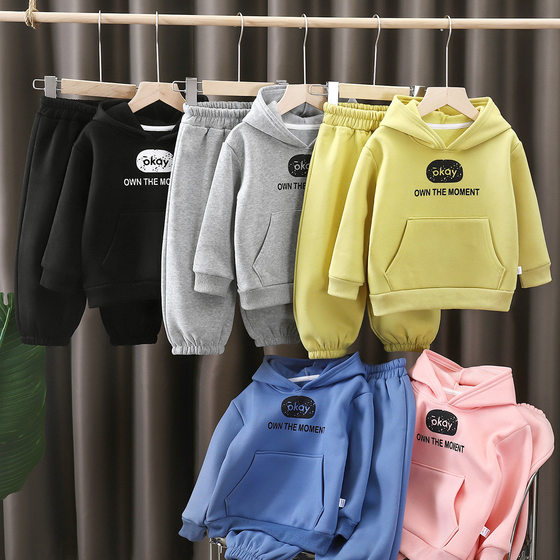 Children's sports suit autumn and winter boys plus velvet thickened sweatshirts and sweatpants girls warm hooded tops trousers baby 
Children's sports suit autumn and winter boys plus velvet thickened sweatshirts and sweatpants girls warm hooded tops trousers baby