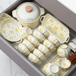 Housewarming Bowl and Plate Set 2025 New Ceramic Tableware for Home Use, Gift-Giving, High-Value Underglaze Color Bowls, Plates, and Chopsticks Set Housewarming Bowl and Plate Set 2025 New Ceramic Tableware for Home Use, Gift-Giving, High-Value Underglaze Color Bowls, Plates, and Chopsticks Set