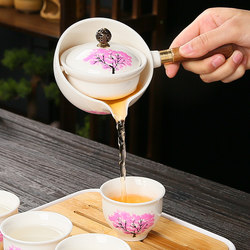 Xiangwei 360-Degree Rotating Automatic Tea Brewing Set for Lazy People, Fully Automatic Kung Fu Tea Set for Home and Travel with Portable Bag Xiangwei 360-Degree Rotating Automatic Tea Brewing Set for Lazy People, Fully Automatic Kung Fu Tea Set for Home and Travel with Portable Bag