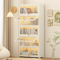 Bookshelf Floor-Standing Storage Rack Integrated Against the Wall Living Room Multi-Layer Storage Cabinet Storage Display Cabinet Dust-Proof Solid Wood Bookcase Bookshelf Floor-Standing Storage Rack Integrated Against the Wall Living Room Multi-Layer Storage Cabinet Storage Display Cabinet Dust-Proof Solid Wood Bookcase