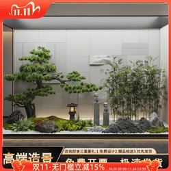 Simulated Welcoming Pine, Large Artificial Tree, Pine Tree, Simulated Green Plant, High-End Light Luxury Indoor and Outdoor Landscape Plant Decoration Simulated Welcoming Pine, Large Artificial Tree, Pine Tree, Simulated Green Plant, High-End Light Luxury Indoor and Outdoor Landscape Plant Decoration