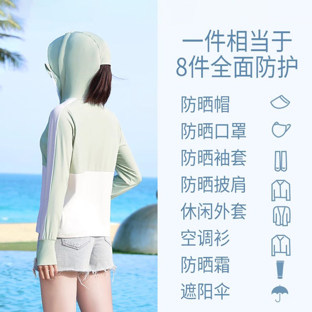 Pull Back Ice Silk Sun Protection Clothing Women S Summer Thin Style