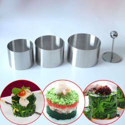 Cold Dish Mold Stainless Steel Round Dish Set Kitchen Tools Hotel Kitchen Creative Dish Presentation Plate Decoration Shape Cold Dish Mold Stainless Steel Round Dish Set Kitchen Tools Hotel Kitchen Creative Dish Presentation Plate Decoration Shape