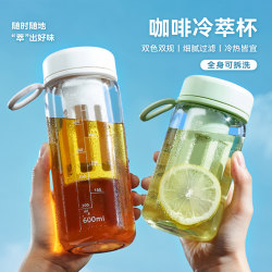 Jie'Anxi Cold Brew Cup Coffee Cup Portable Cold Brew Bottle Takeaway Cold Brew Water Cup Americano Coffee Extraction Cup Jie'Anxi Cold Brew Cup Coffee Cup Portable Cold Brew Bottle Takeaway Cold Brew Water Cup Americano Coffee Extraction Cup