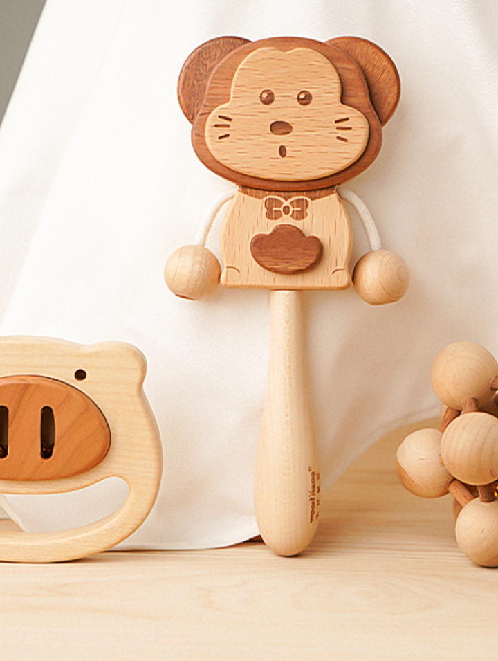wood 拨浪鼓套装 木质玩具 wood 拨浪鼓套装 木质玩具