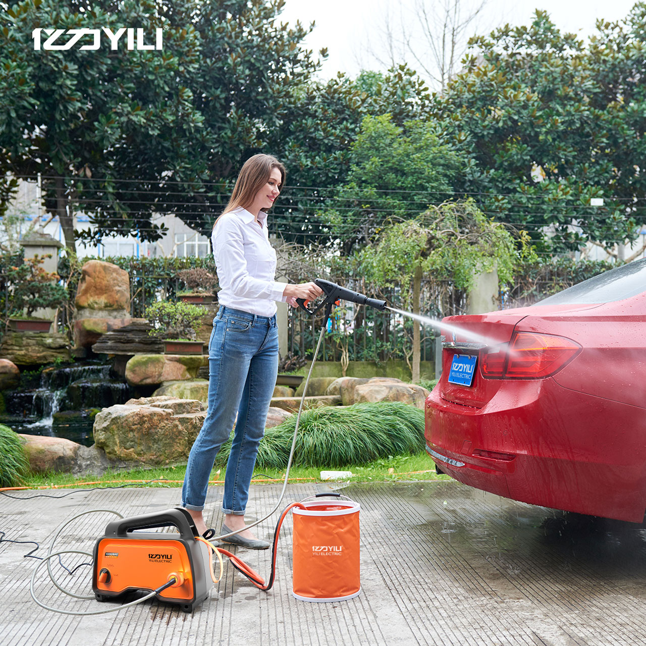 Yili Lithium Battery Wireless Car Wash Machine Rechargeable Car Wash