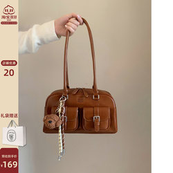 Nanfeng Chio2Nd Samba Lounge Pillow Bag Women's 2025 New Boston Bag Commuting Handbag Shoulder Bag Nanfeng Chio2Nd Samba Lounge Pillow Bag Women's 2025 New Boston Bag Commuting Handbag Shoulder Bag