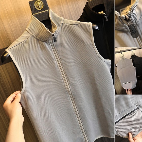 Urban outdoor! Speed -dry knitted elastic texture! Spring and summer men's solid color stand -up collar reflective sports vest vest
Urban outdoor! Speed -dry knitted elastic texture! Spring and summer men's solid color stand -up collar reflective sports vest vest