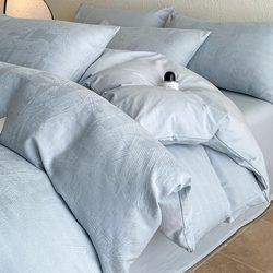60-Count A-Grade Jacquard Cotton Four-Piece Bedding Set, Pure Cotton 2025 New Model, Light Luxury High-End Feel, Duvet Cover, Bed Sheet, Bedding Set 4 60-Count A-Grade Jacquard Cotton Four-Piece Bedding Set, Pure Cotton 2025 New Model, Light Luxury High-End Feel, Duvet Cover, Bed Sheet, Bedding Set 4