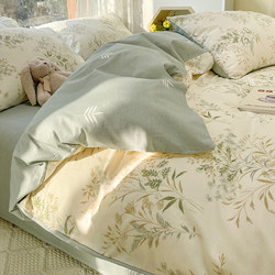 Pure Cotton Four-Piece Set, All-Cotton Bedding, 2025 New Style, Fresh Floral Duvet Cover, Dormitory Bed Sheet Three-Piece Set, Suitable for All Seasons Pure Cotton Four-Piece Set, All-Cotton Bedding, 2025 New Style, Fresh Floral Duvet Cover, Dormitory Bed Sheet Three-Piece Set, Suitable for All Seasons