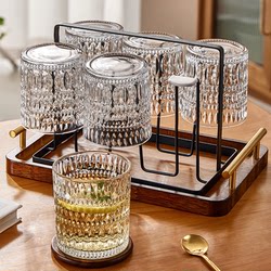 Embossed Glass Water Cup Household Drinking Cup Set Heat-Resistant Tea Cup Accessible Luxury Large-Capacity Juice Beer Cup Embossed Glass Water Cup Household Drinking Cup Set Heat-Resistant Tea Cup Accessible Luxury Large-Capacity Juice Beer Cup
