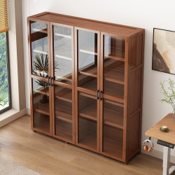 Extra-Large Bookcase and Storage Cabinet Integrated Wall-Mounted Bookshelf, Floor-Standing Household Dust-Proof Display Cabinet with Doors Extra-Large Bookcase and Storage Cabinet Integrated Wall-Mounted Bookshelf, Floor-Standing Household Dust-Proof Display Cabinet with Doors
