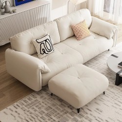 Cloud Fabric Sofa for Bedroom, Small Living Room, New Folding Sofa Bed, Double, Small Apartment, Three-Seater, Elephant Ears Cloud Fabric Sofa for Bedroom, Small Living Room, New Folding Sofa Bed, Double, Small Apartment, Three-Seater, Elephant Ears