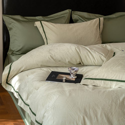 Luxurious High-Density 120-Count Long-Staple Cotton Four-Piece Set, Class a Maternal and Infant Grade Satin Pure Cotton Duvet Cover, Pure Cotton Bedding 4 Luxurious High-Density 120-Count Long-Staple Cotton Four-Piece Set, Class a Maternal and Infant Grade Satin Pure Cotton Duvet Cover, Pure Cotton Bedding 4