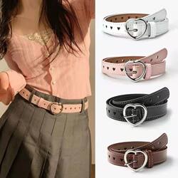 Women's Korean-Style Belt, Simple Pin Buckle Belt, Decorative Versatile Student Belt, American Retro Heart-Shaped Pure Desire Women's Korean-Style Belt, Simple Pin Buckle Belt, Decorative Versatile Student Belt, American Retro Heart-Shaped Pure Desire