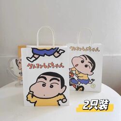 Crayon Shin-Chan Gift Bag Cute Cartoon Japanese Anime Kraft Paper Tote Bag Snack Packaging Shopping Gift Crayon Shin-Chan Gift Bag Cute Cartoon Japanese Anime Kraft Paper Tote Bag Snack Packaging Shopping Gift
