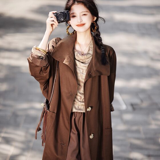2025 autumn new thin fashion windbreaker women's long jacket gentle early autumn coat draped and anti-wrinkle
2025 autumn new thin fashion windbreaker women's long jacket gentle early autumn coat draped and anti-wrinkle