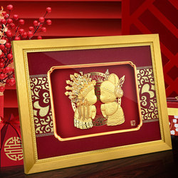 Pure Gold Foil Wedding Doll, Wedding Gift for Newlyweds and Best Friends, Practical and Elegant Desktop Ornament, Creative Decorative Painting Pure Gold Foil Wedding Doll, Wedding Gift for Newlyweds and Best Friends, Practical and Elegant Desktop Ornament, Creative Decorative Painting