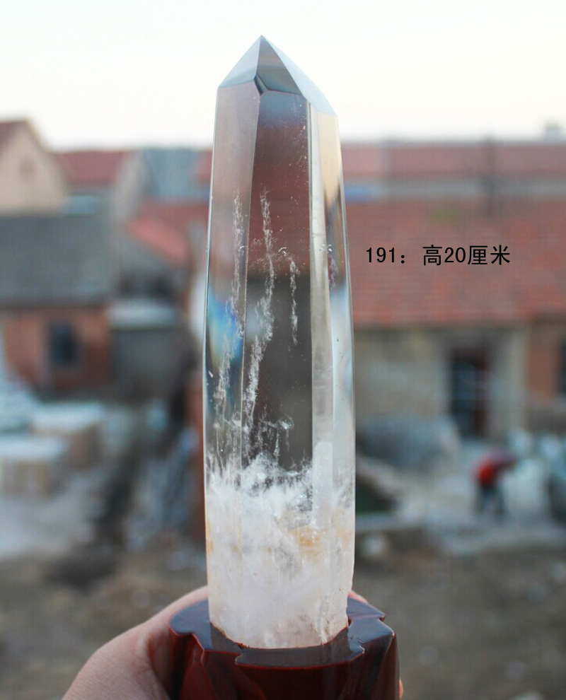 正品纯天然白水晶柱 天然水晶柱原石柱 水晶冰柱风水摆件激发潜能