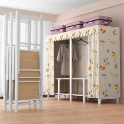 Installation-Free Simple Cloth Wardrobe Bedroom Rental Room For Home Storage Cabinet Full Steel Frame Foldable Bold thickened Hanging Wardrobe Installation-Free Simple Cloth Wardrobe Bedroom Rental Room For Home Storage Cabinet Full Steel Frame Foldable Bold thickened Hanging Wardrobe