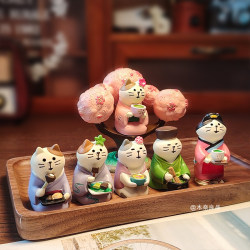 Japanese-Style Girly Cat-Themed Small Spring Tea House Zakka Cherry Blossom Matcha ins Trendy Toy Figurine DIY Small Ornament Japanese-Style Girly Cat-Themed Small Spring Tea House Zakka Cherry Blossom Matcha ins Trendy Toy Figurine DIY Small Ornament