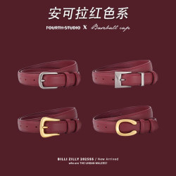 Ankora Red Belt for Women 2025 New Model, Suitable for Jeans and Coats, Red Genuine Leather, High-End Decorative Women's Belt Ankora Red Belt for Women 2025 New Model, Suitable for Jeans and Coats, Red Genuine Leather, High-End Decorative Women's Belt