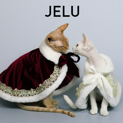 Jelu Jilu Cat and Dog Pet Cloak Cape Ragdoll Teddy Devon Clothes Palace Style High-End Couple Style New Year Jelu Jilu Cat and Dog Pet Cloak Cape Ragdoll Teddy Devon Clothes Palace Style High-End Couple Style New Year