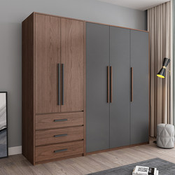 Nordic Wardrobe Modern Simple Economical Assembled Five-Door Solid Wood Panel Master Bedroom Home Cabinet Large Wardrobe Nordic Wardrobe Modern Simple Economical Assembled Five-Door Solid Wood Panel Master Bedroom Home Cabinet Large Wardrobe