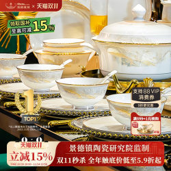 Tableware Set for Home Use 2025 New Model High-Value Bowls and Plates Set for Home Use Housewarming Jingdezhen Ceramic Bowls Tableware Set for Home Use 2025 New Model High-Value Bowls and Plates Set for Home Use Housewarming Jingdezhen Ceramic Bowls
