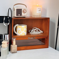 Desktop Storage Box Hand-held zakka Cabinet Drawer-type Retro Cup Cosmetic Rack Solid Wood Table Desktop Storage Box Hand-held zakka Cabinet Drawer-type Retro Cup Cosmetic Rack Solid Wood Table