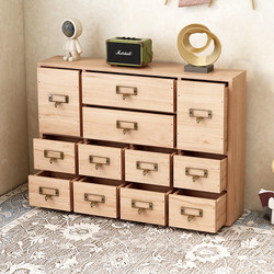 Solid Wood Drawer, Natural Wood Color Storage Box, Desktop Stationery, Accessories, Tape, Cosmetics Organizer, Multi-Layer Zakka Cabinet Solid Wood Drawer, Natural Wood Color Storage Box, Desktop Stationery, Accessories, Tape, Cosmetics Organizer, Multi-Layer Zakka Cabinet