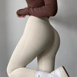 European and American Peach Lift Fitness Pants for Women, Seamless Knit Running Sports High-Waisted Tummy Control Yoga Cropped Pants European and American Peach Lift Fitness Pants for Women, Seamless Knit Running Sports High-Waisted Tummy Control Yoga Cropped Pants