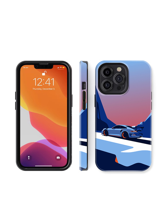 New Super Car Motorsport Illustration Double Layer Protection 15, 14, 13, 12 iPhone Case