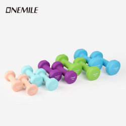 One-Mile Fitness Mini Dumbbells for Children, Women, and Men, 1, 2, 3kg, Home Aerobics, Colorful Plastic-Coated Cast Iron with Rubber Coating One-Mile Fitness Mini Dumbbells for Children, Women, and Men, 1, 2, 3kg, Home Aerobics, Colorful Plastic-Coated Cast Iron with Rubber Coating