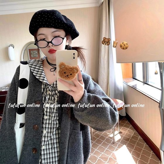 fufun London Bookstore looks white, classic deep hemp gray retro college style thick sweater jacket
fufun London Bookstore looks white, classic deep hemp gray retro college style thick sweater jacket