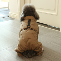 Puppy clothes winter coat letter thickened warm cotton coat Puppy clothes winter coat letter thickened warm cotton coat