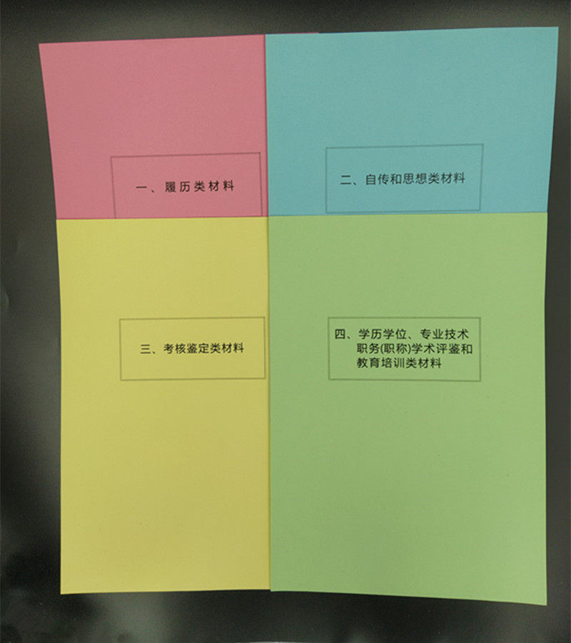 분류지, 간지, 색인지, 80G 페이징지 등 10개 카테고리 풀컬러 A4 간부 인사 파일 50세트 -