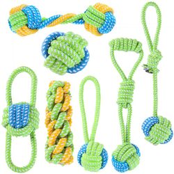 New Pet Rope Knot Toy for Small Dogs, Durable and Chew-Resistant, Self-Entertaining, Boredom-Relieving Chew Rope Ball, Puppy Energy-Consuming Toy New Pet Rope Knot Toy for Small Dogs, Durable and Chew-Resistant, Self-Entertaining, Boredom-Relieving Chew Rope Ball, Puppy Energy-Consuming Toy