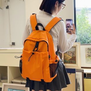 Backpack commuting and traveling large capacity bag tide lightweight waterproof outdoor multi-pocket neutral style men and women's school bag 
Backpack commuting and traveling large capacity bag tide lightweight waterproof outdoor multi-pocket neutral style men and women's school bag