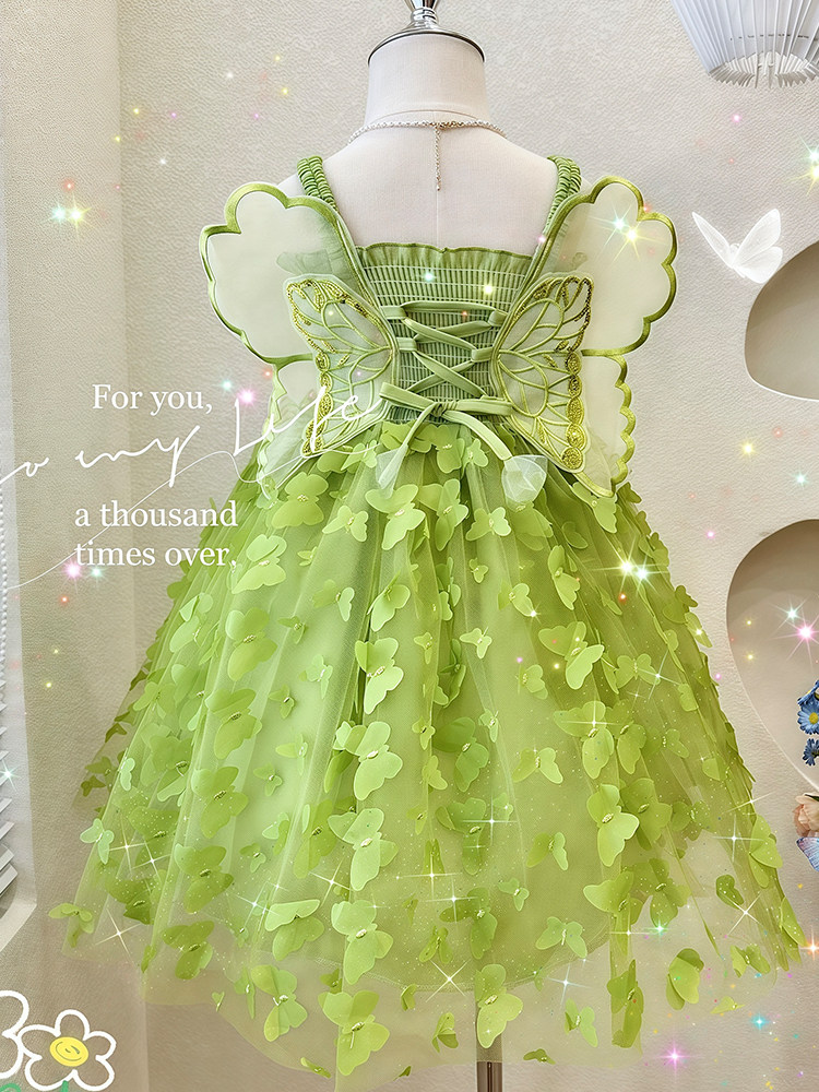 Collier Princesse Noble Robe Princesse Sans Manches Pour Bébé Fille - Imprimé Floral Avec Nœud Papillon Dos Robe Ete Fille