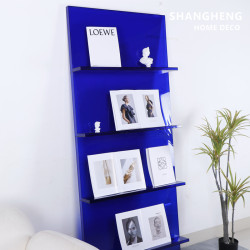 Nordic Simple Living Room Magazine Rack Acrylic Bookshelf ins Display Rack Studio Floor Storage Rack Book and Newspaper Rack Nordic Simple Living Room Magazine Rack Acrylic Bookshelf ins Display Rack Studio Floor Storage Rack Book and Newspaper Rack