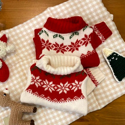 Puppy Autumn and Winter New Year Sweater Teddy Bichon Pomeranian Small Puppy Pet Kitten Schnauzer Clothes Puppy Autumn and Winter New Year Sweater Teddy Bichon Pomeranian Small Puppy Pet Kitten Schnauzer Clothes