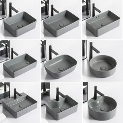 Countertop Basin Nordic Gray Washbasin Round Square Single Basin Creative Washbasin Face Basin Home Basin Light Luxury Countertop Basin Nordic Gray Washbasin Round Square Single Basin Creative Washbasin Face Basin Home Basin Light Luxury