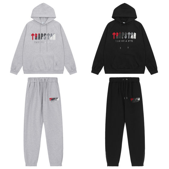 Trapstar Gradient Letter Towel Embroidered Sports and Casual Set Men's Loose Velvet Hooded Sweatshirt American
Trapstar Gradient Letter Towel Embroidered Sports and Casual Set Men's Loose Velvet Hooded Sweatshirt American