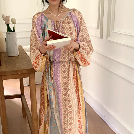 Long -sleeved nightdress Women's Spring and Autumn, Summer Women's Silk Bosoma Wind pajamas Cotton, Silk Beach Long Skirt Furniture Large size
Long -sleeved nightdress Women's Spring and Autumn, Summer Women's Silk Bosoma Wind pajamas Cotton, Silk Beach Long Skirt Furniture Large size