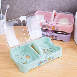 Double-Compartment Creative Soap Box with Lid, Draining Soap Holder, Large Portable Multi-Layer Covered Double-Layer Travel Soap Box Double-Compartment Creative Soap Box with Lid, Draining Soap Holder, Large Portable Multi-Layer Covered Double-Layer Travel Soap Box