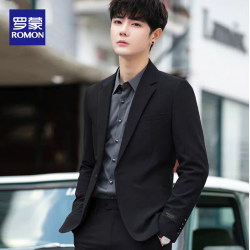 Romon Suit Set Men's Casual Suit Jacket Autumn New Formal Wear Korean Style Slim Fit Groom Wedding Dress Romon Suit Set Men's Casual Suit Jacket Autumn New Formal Wear Korean Style Slim Fit Groom Wedding Dress