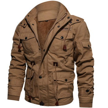 Cross-border 2025 Autumn and Winter Men's Hooded Fleece Thickened Jacket Large Size Cotton Mid-Length Working Washed Jacket 
Cross-border 2025 Autumn and Winter Men's Hooded Fleece Thickened Jacket Large Size Cotton Mid-Length Working Washed Jacket