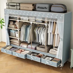 Wardrobe Simple Cloth Wardrobe Assembly Goddess Girl Student Dormitory Single Petty Bourgeoisie Youth Storage Wardrobe with Drawer Wardrobe Simple Cloth Wardrobe Assembly Goddess Girl Student Dormitory Single Petty Bourgeoisie Youth Storage Wardrobe with Drawer
